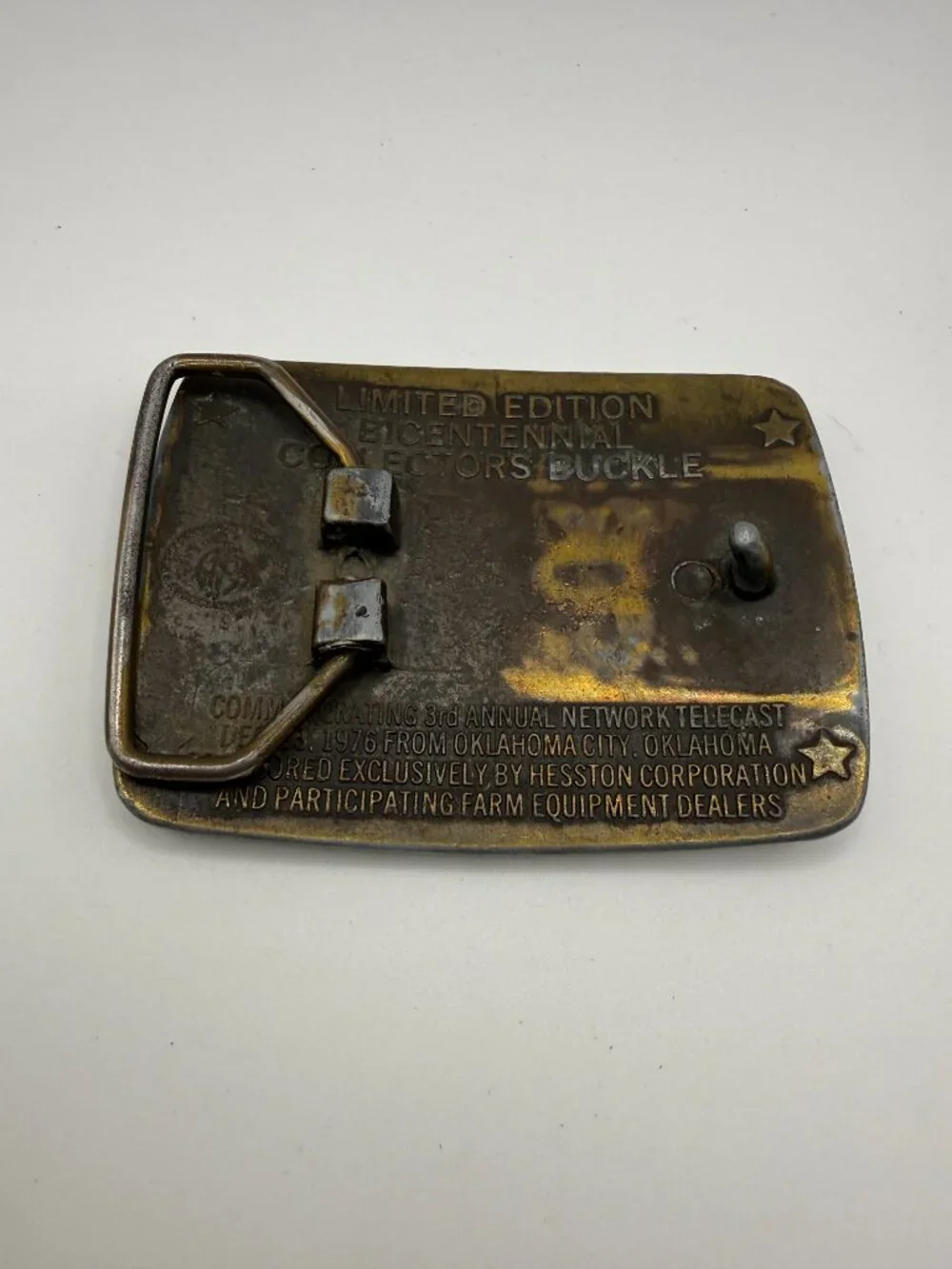Vintage 1976 Hesston National Finals Rodeo Belt Buckle